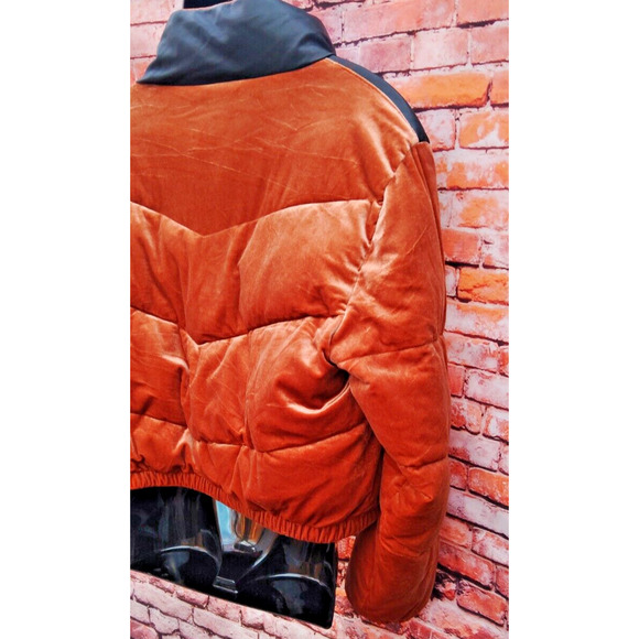 Celebrity Pink Womens Cognac Colored Full Zippered & Buttoned Puffer Coat - Picture 3 of 11